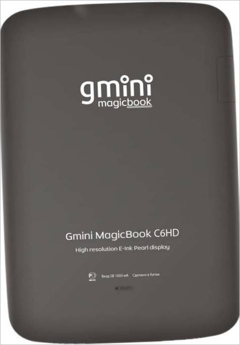 Elektronikus olvasó Gmini MagicBook C6HD - a másik oldal