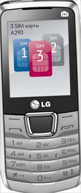 LG A290: 3 SIM-kártyás telefon