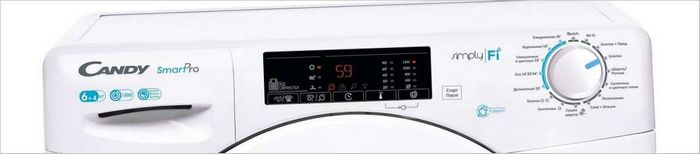 A Candy Smart Pro mosógép és szárítógép vezérlőpanelje vezérlőpanel Candy Smart Pro mosó-szárítógép/szárítógép